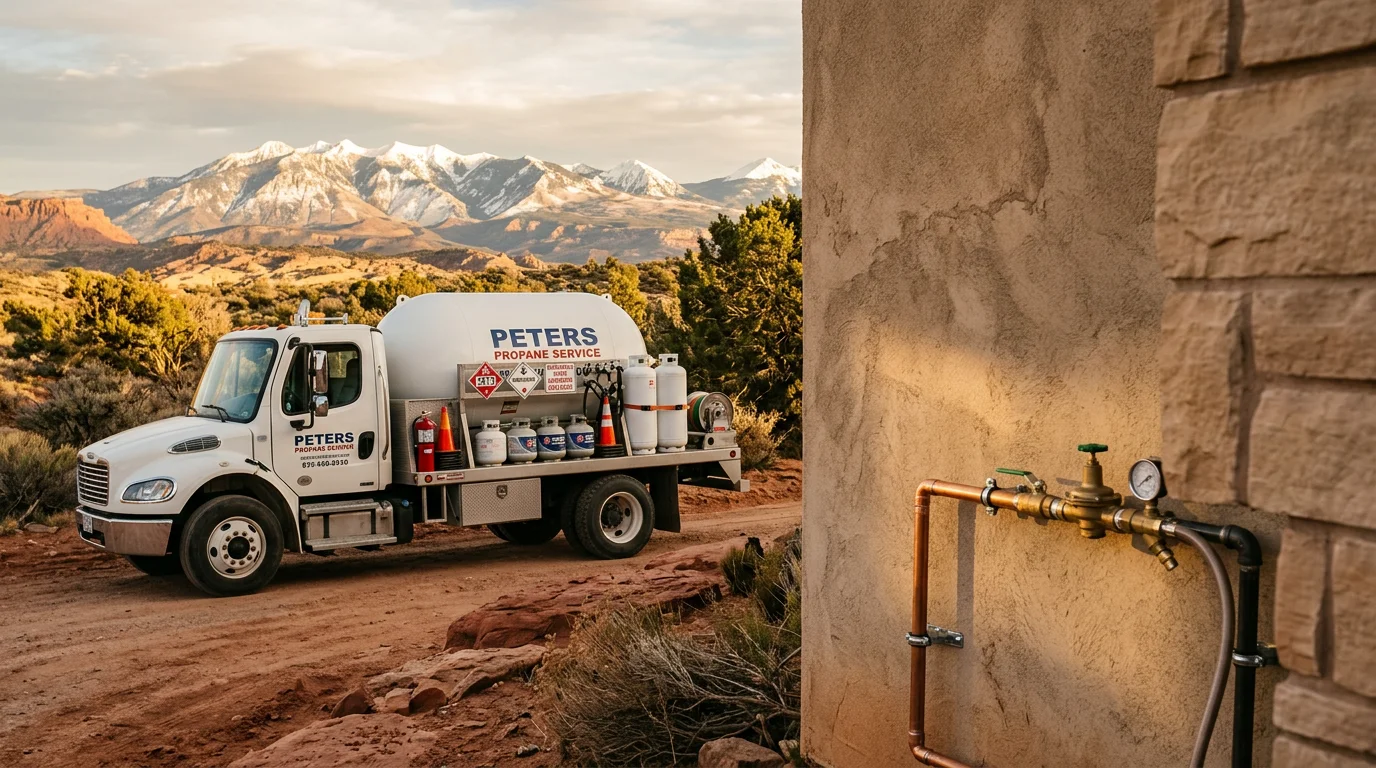 Peters Propane Service delivery truck